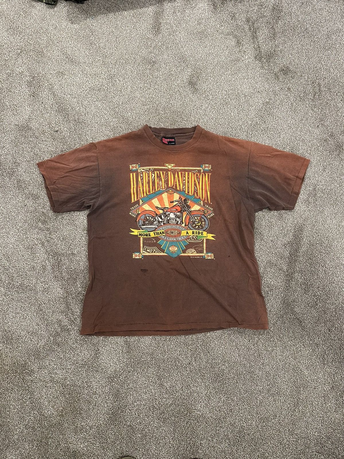 Harley Davidson Vintage Distressed Harley Davidson Motorcycles Tee Size US XL / EU 56 / 4 - 1 Thumbnail