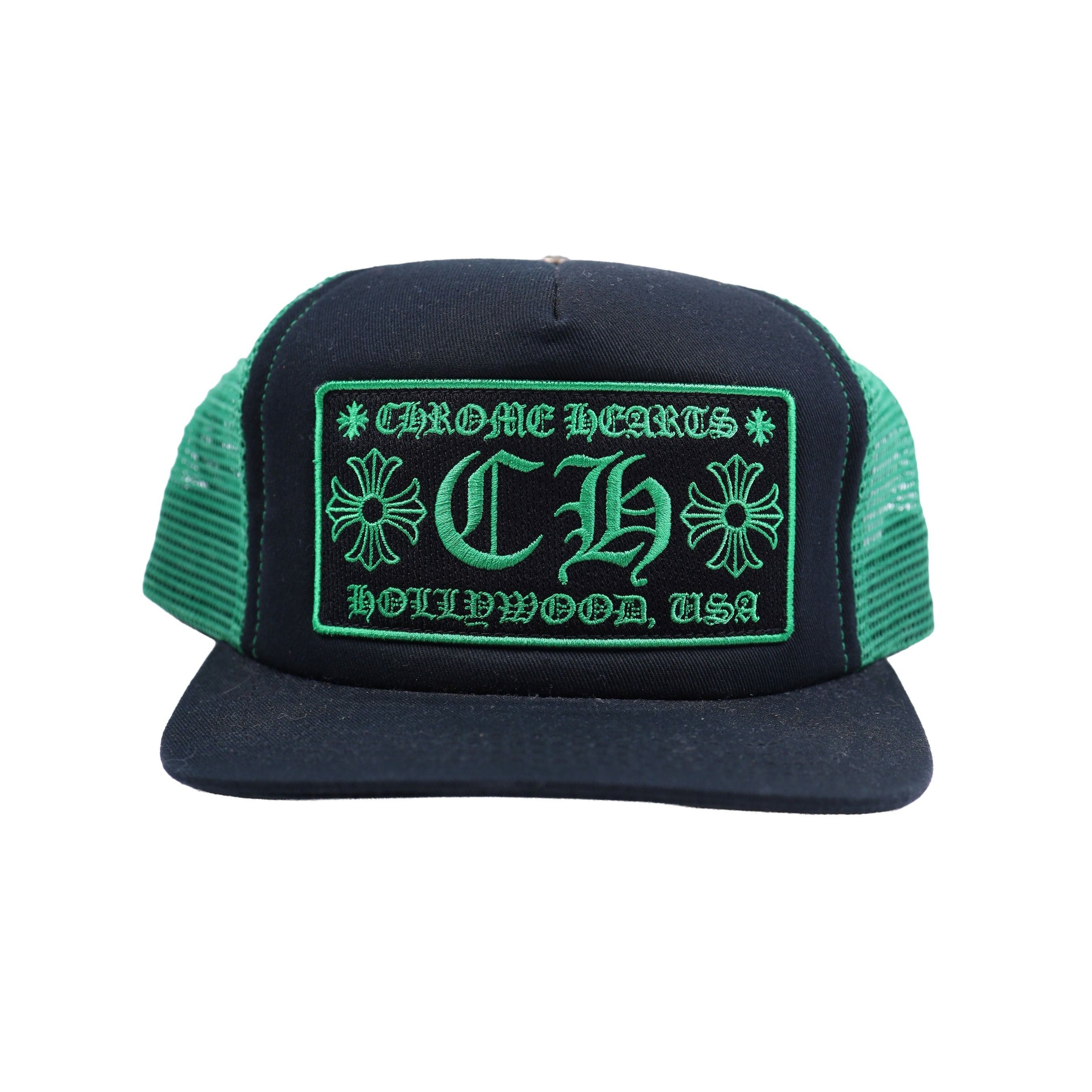 Chrome Hearts CHROME HEARTS GREEN HOLLYWOOD TRUCKER HAT Size ONE SIZE - 1 Thumbnail