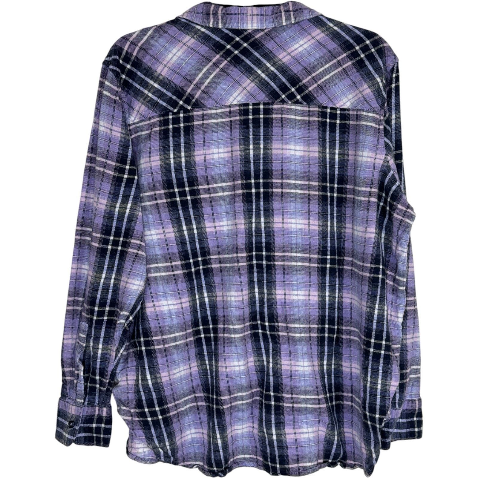 Other Woolrich Plaid Flannel Shirt XXL Purple Black Long Sleeve Size XXL / US 16-18 / IT 52-54 - 4 Thumbnail