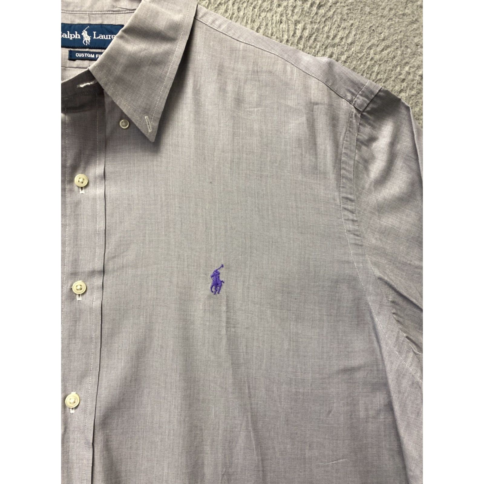 Ralph Lauren POLO RALPH LAUREN Button Down Shirt Mens XXL Classic Gray Long Sleeve Size US XXL / EU 58 / 5 - 3 Thumbnail