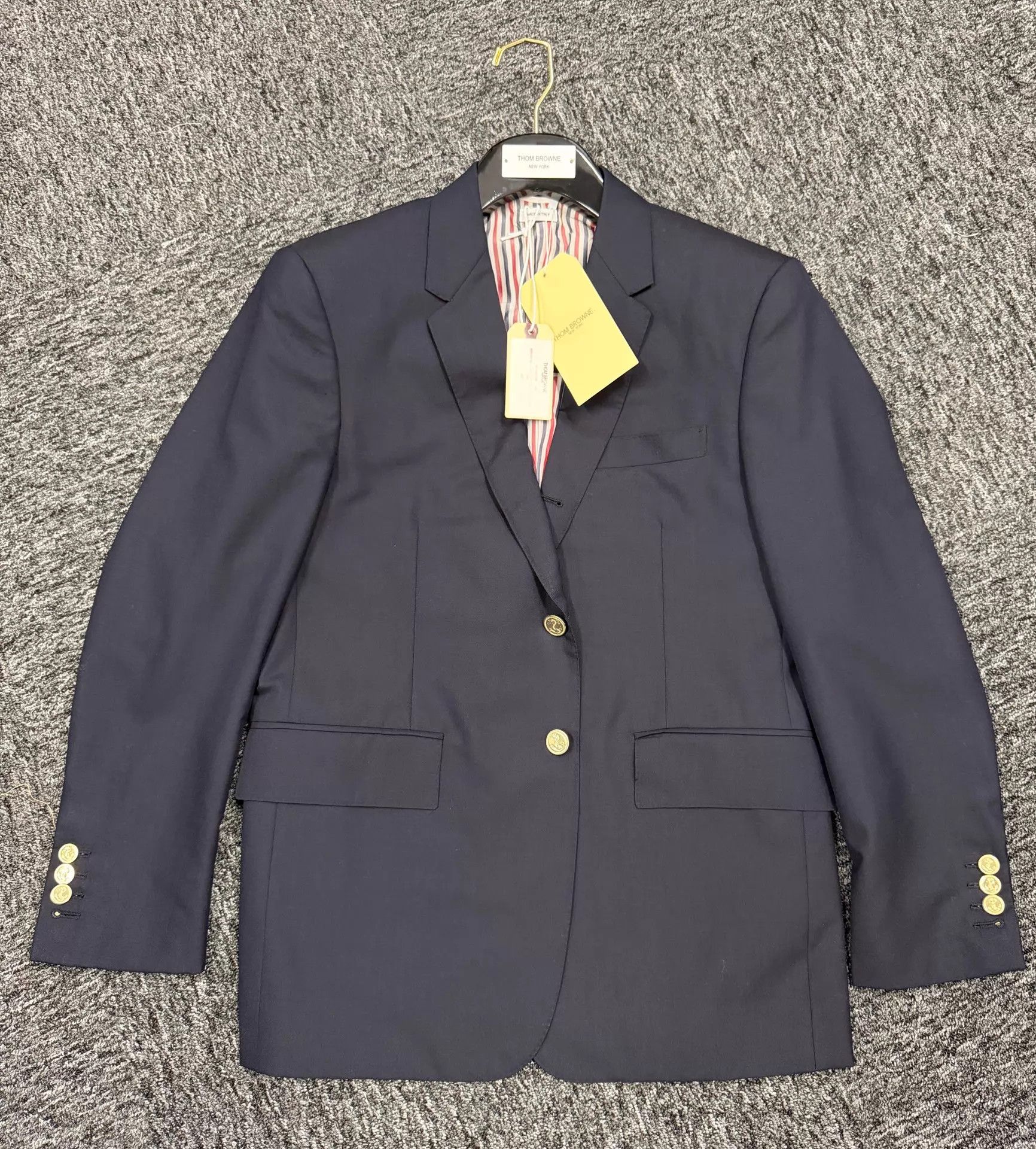 Thom Browne Thom Browne Men's Classic Navy Gold Button Slim Suit Size US XL / EU 56 / 4 - 3 Thumbnail