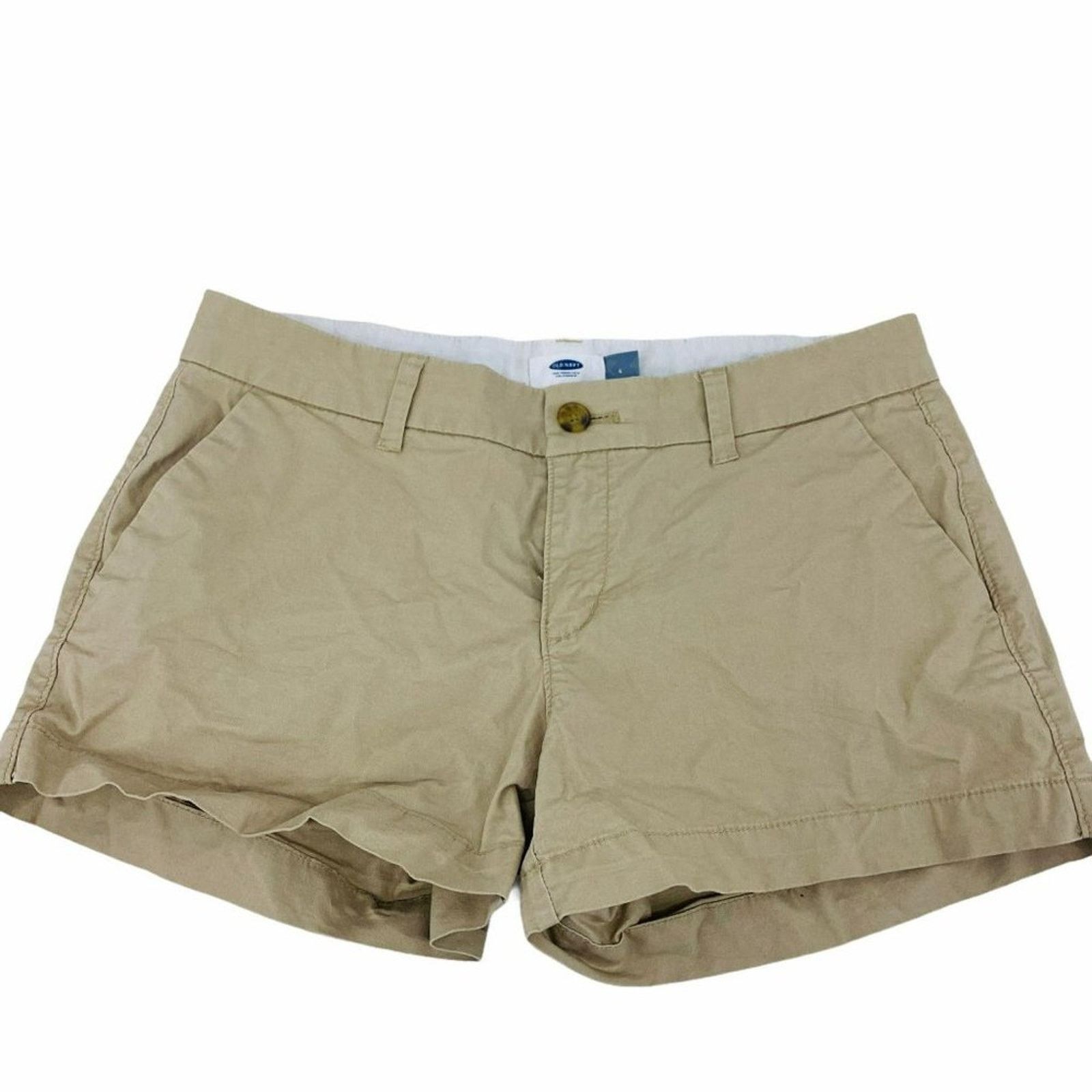 Old Navy Old Navy Women's Khaki Chino Shorts Classic Workwear 4 Size 27" / US 4 / IT 40 - 6 Thumbnail
