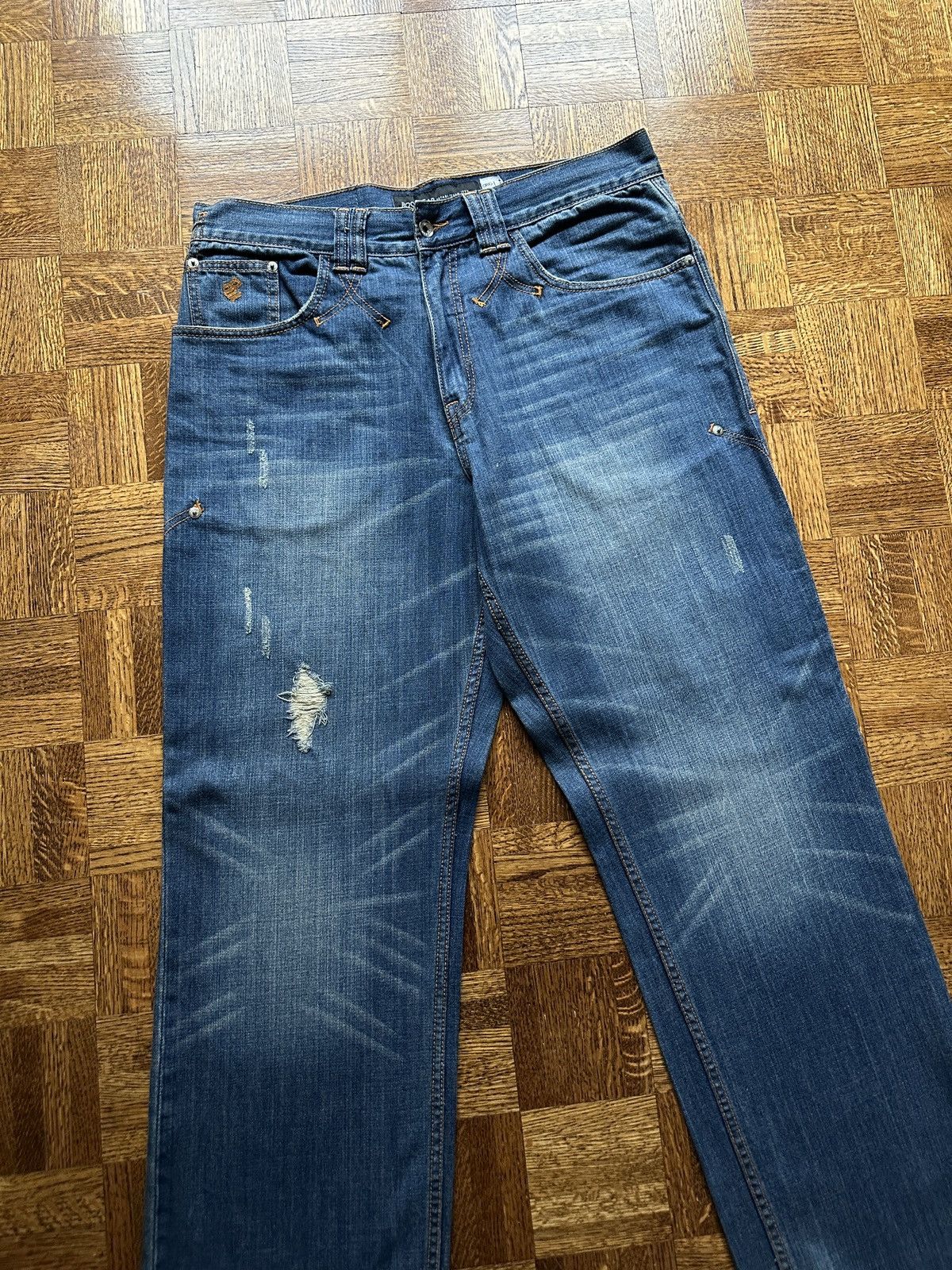 Rocawear Vintage Y2K Rocawear Baggy Embroidered Denim Jeans Size US 36 / EU 52 - 4 Thumbnail