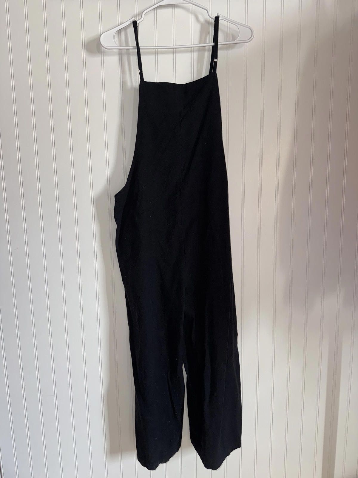 Miguel Adrover Aedroouer Black Wide-Leg Overalls with Adjustable Straps Size 32" / US 10 / IT 46 - 2 Thumbnail