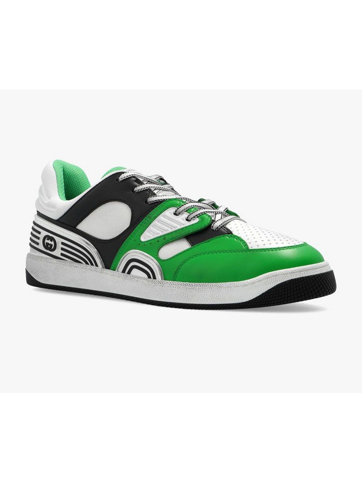 Gucci GUCCI Basket Green Demetra white green low top sneakers 9 Size US 9 / EU 42 - 1 Thumbnail
