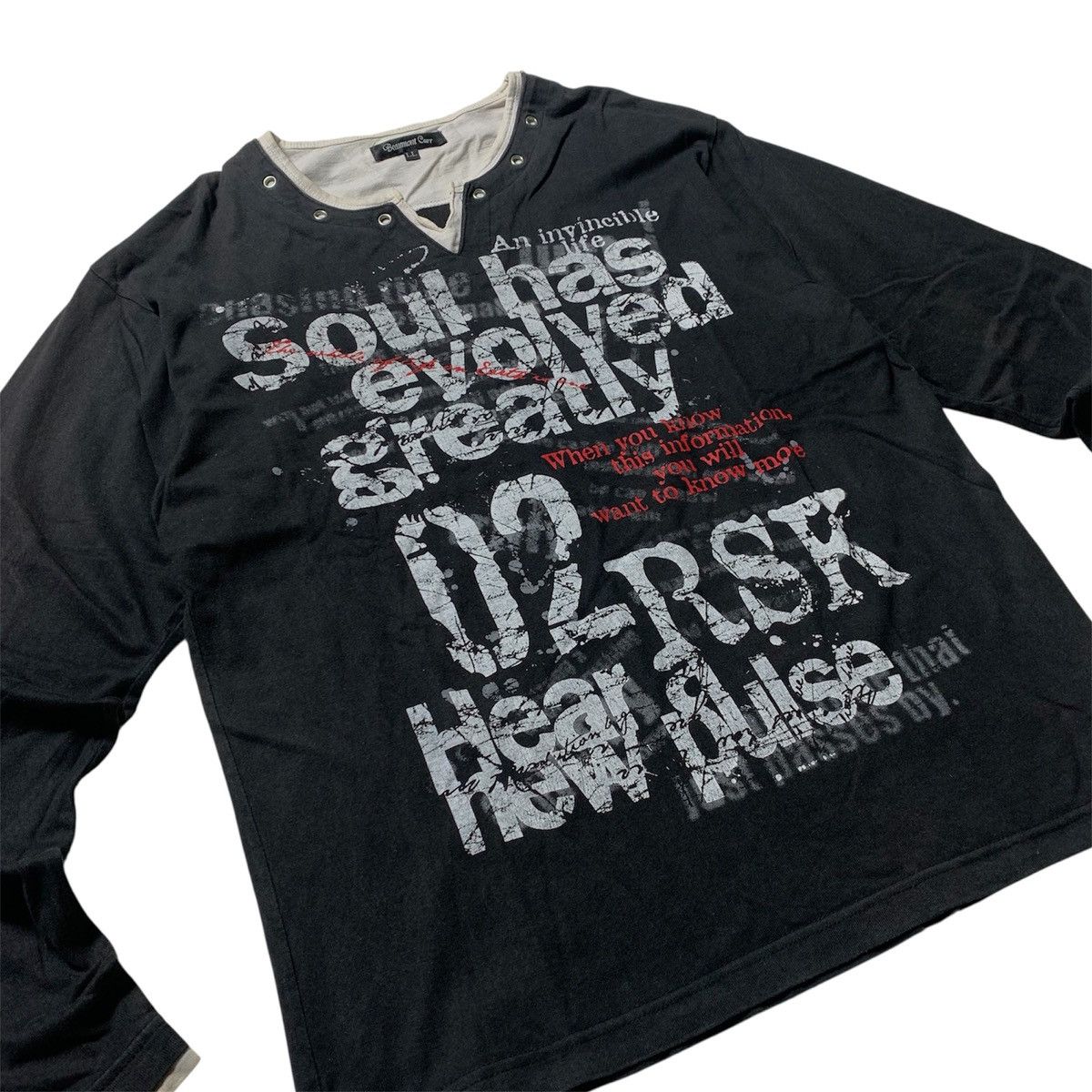 Japanese Brand 2000s Beaumont Carr Y2k Poem Punk V-keii Style Size US L / EU 52-54 / 3 - 6 Thumbnail