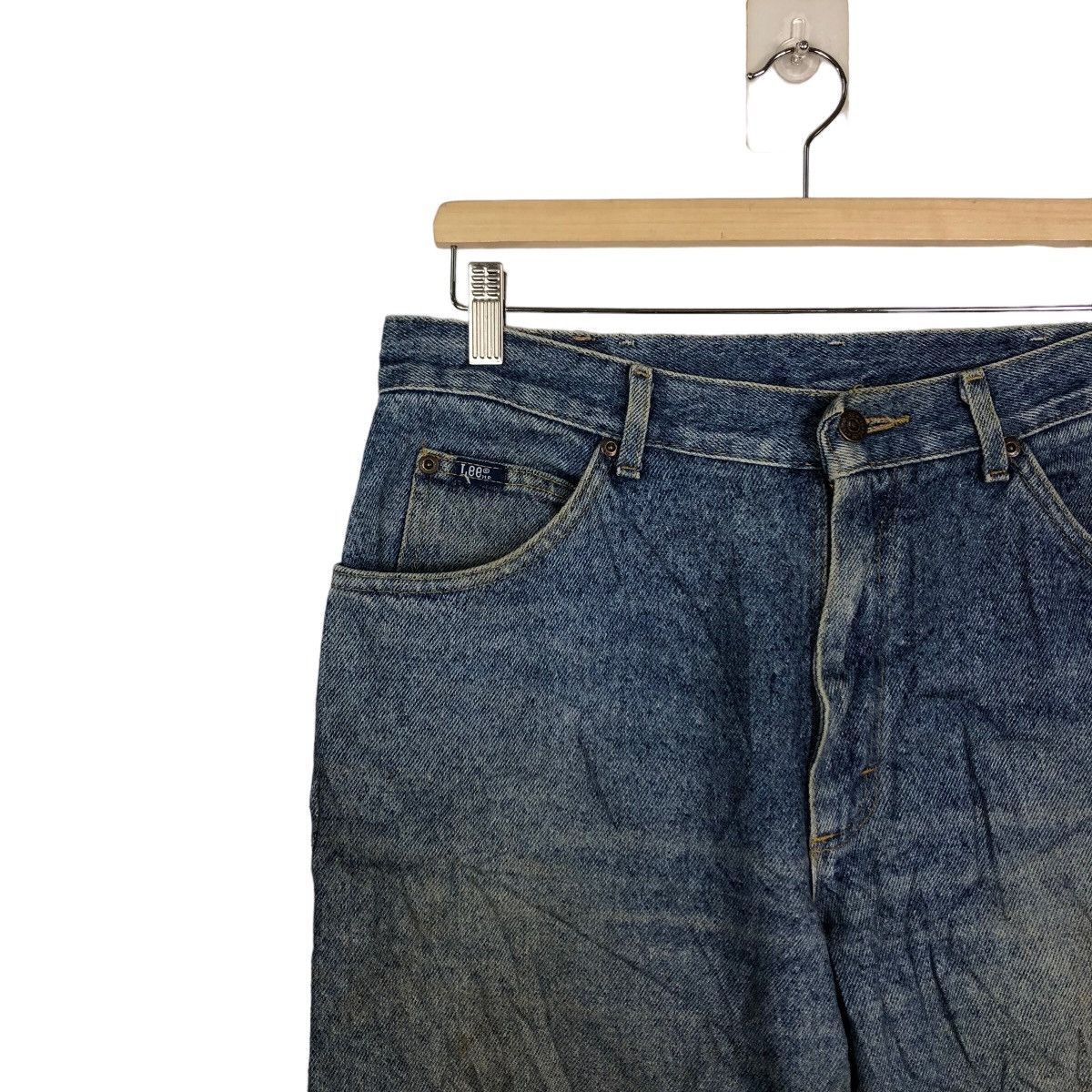 Lee 🔥Rare Distressed Denim Jeans Lee Usa Punk Design Size US 32 / EU 48 - 6 Thumbnail