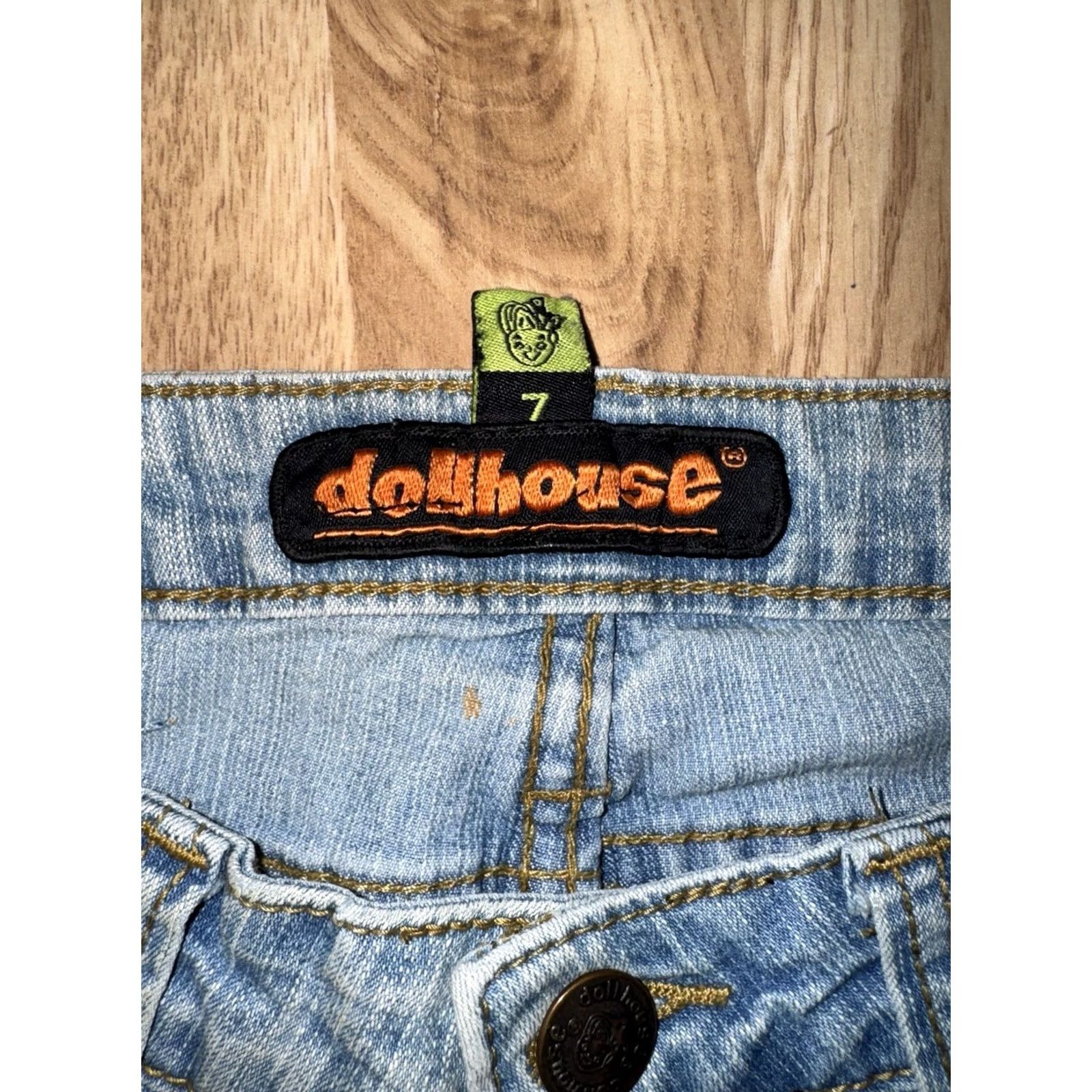 Vintage VINTAGE Y2K Dollhouse Jeans Flared Denim Blue Size 7 Womens Size 28" / US 6 / IT 42 - 2 Thumbnail