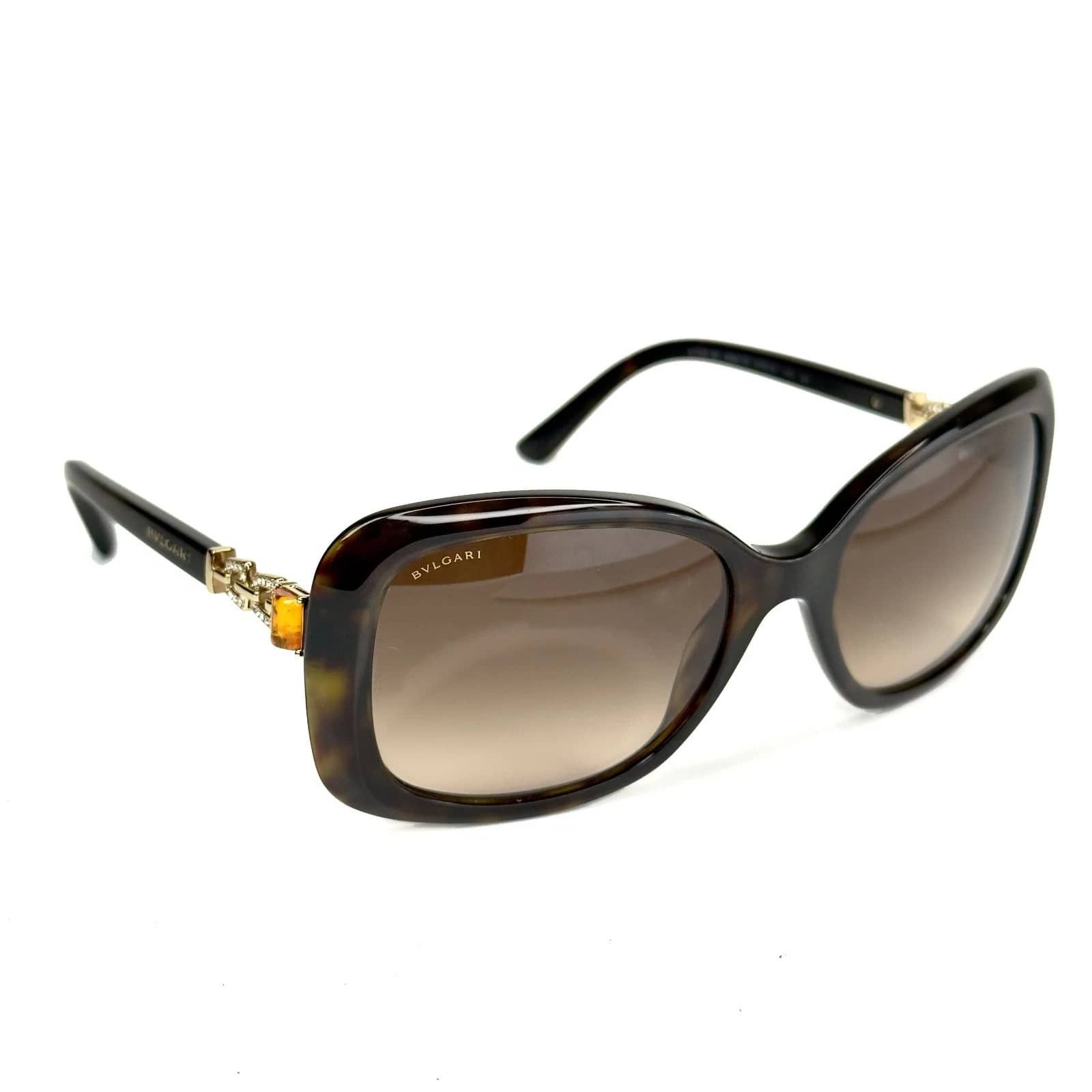 Bvlgari BVLGARI BV8144B 8144 CATENE Brown Gold Chain Sunglasses Size ONE SIZE - 6 Thumbnail