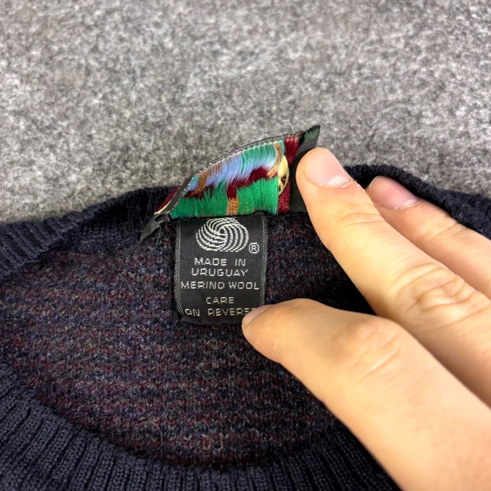 Vintage VINTAGE Cross Country Traders Merino Wool Paisley Sweater Mens XL Navy Blue Uruguay Redefined Size US XL / EU 56 / 4 - 4 Thumbnail