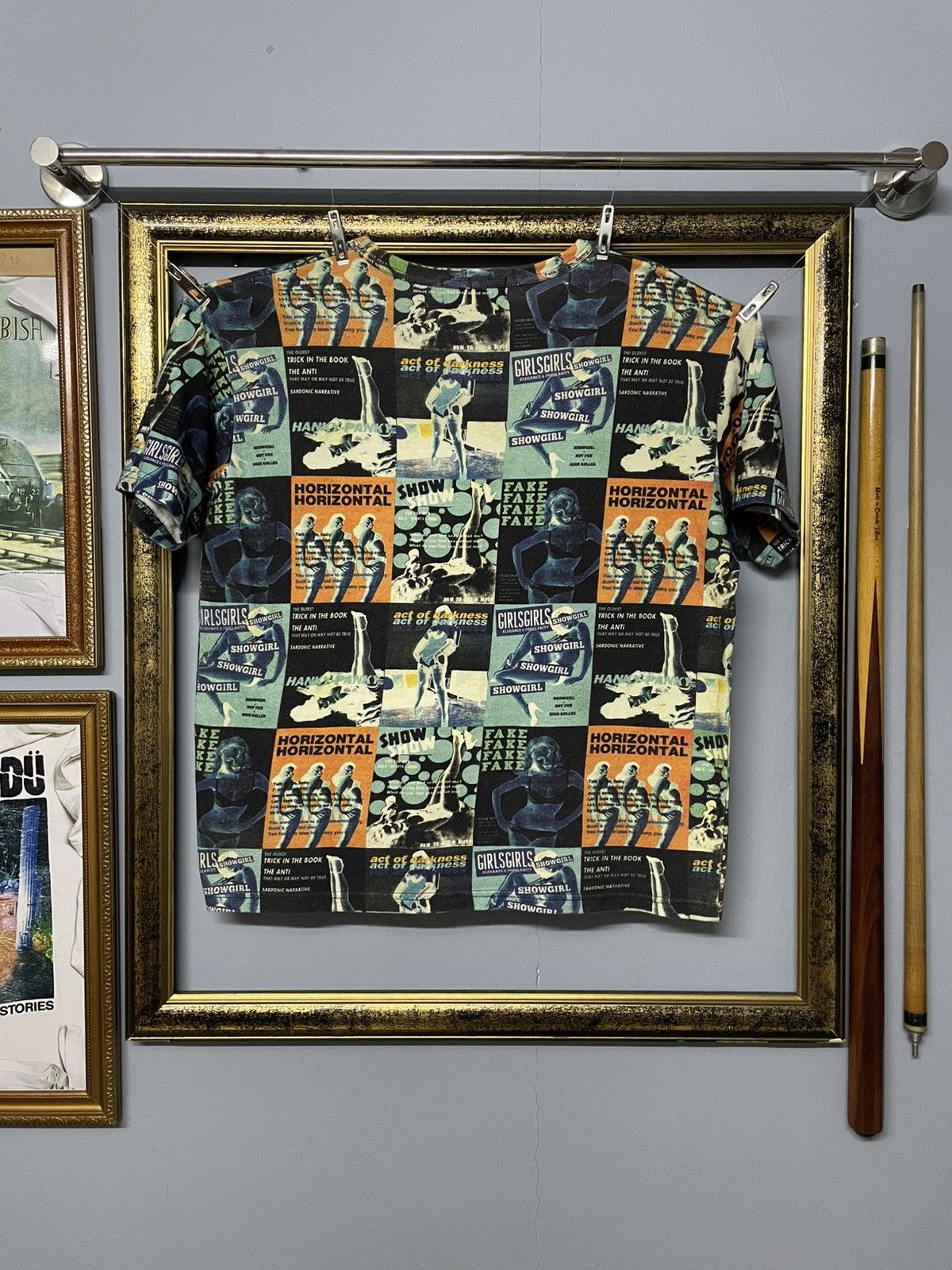 Japanese Brand Vintage Japan Designer Azul Fullprint Horizontal Girl Tee Size US S / EU 44-46 / 1 - 6 Thumbnail