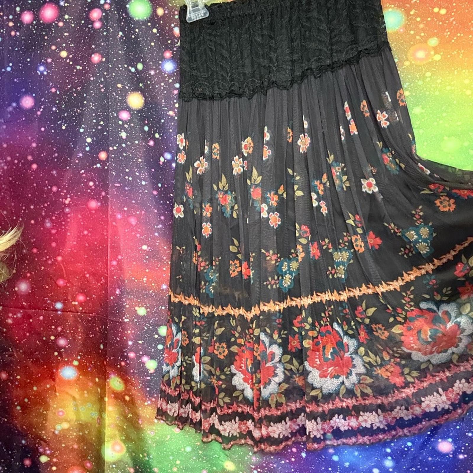 Designer Floral Maxi Skirt Size 32" / US 10 / IT 46 - 2 Thumbnail