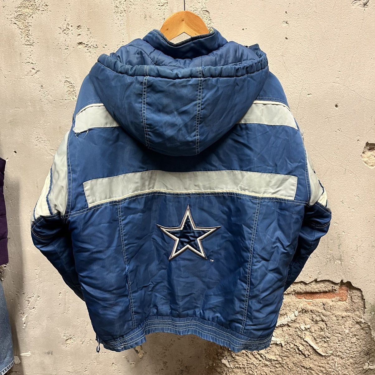 Starter × Vintage Vintage 90s Starter Dallas Cowboys Adult Blue Puffer Jacket Size US L / EU 52-54 / 3 - 5 Thumbnail