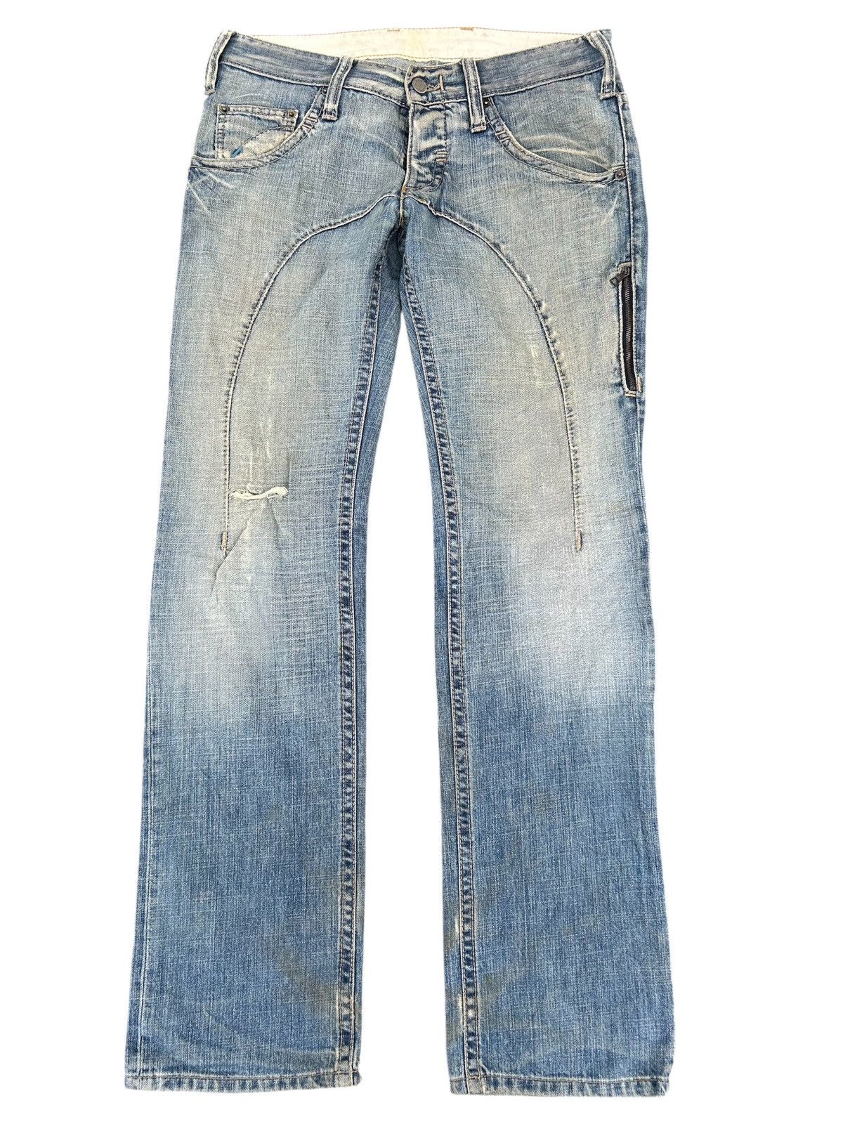 Neil Barrett Neil Barrett Punk Bondage Style Distressed Italy Denim Jeans Size US 32 / EU 48 - 1 Thumbnail