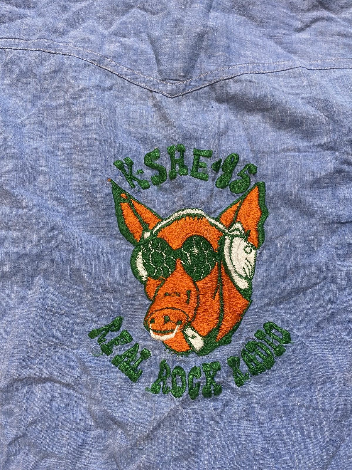 Vintage Vintage K-She Rock Radio Chainstitched Button Up Shirt Size US S / EU 44-46 / 1 - 3 Thumbnail