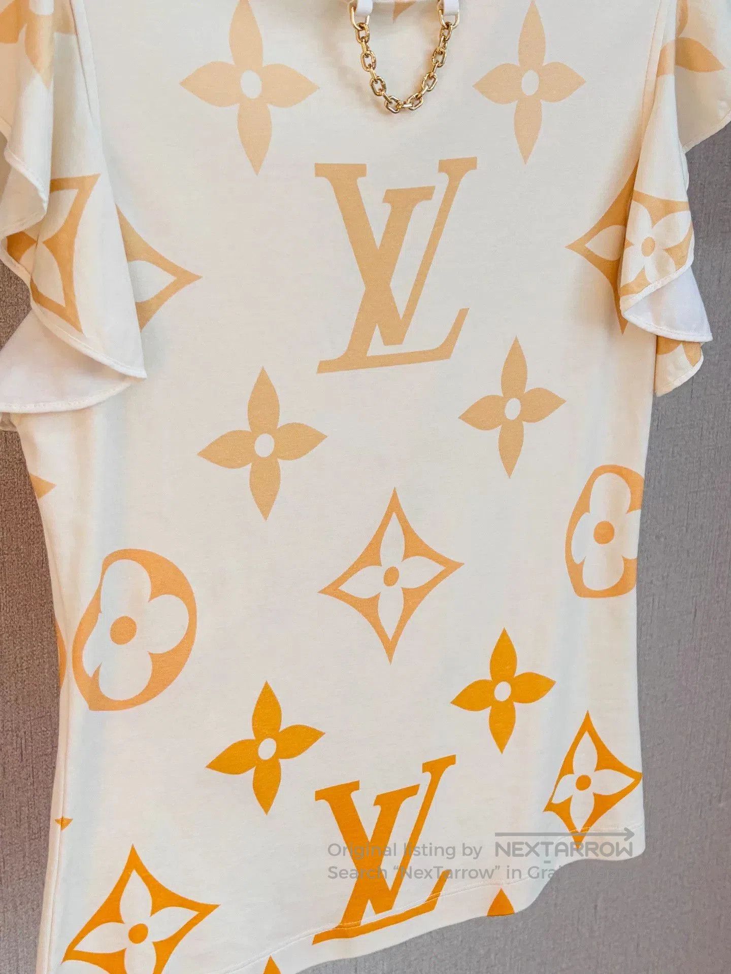 Louis Vuitton LV Gradient Yellow Ruffle Sleeve Top. Size US XS / EU 42 / 0 - 3 Thumbnail