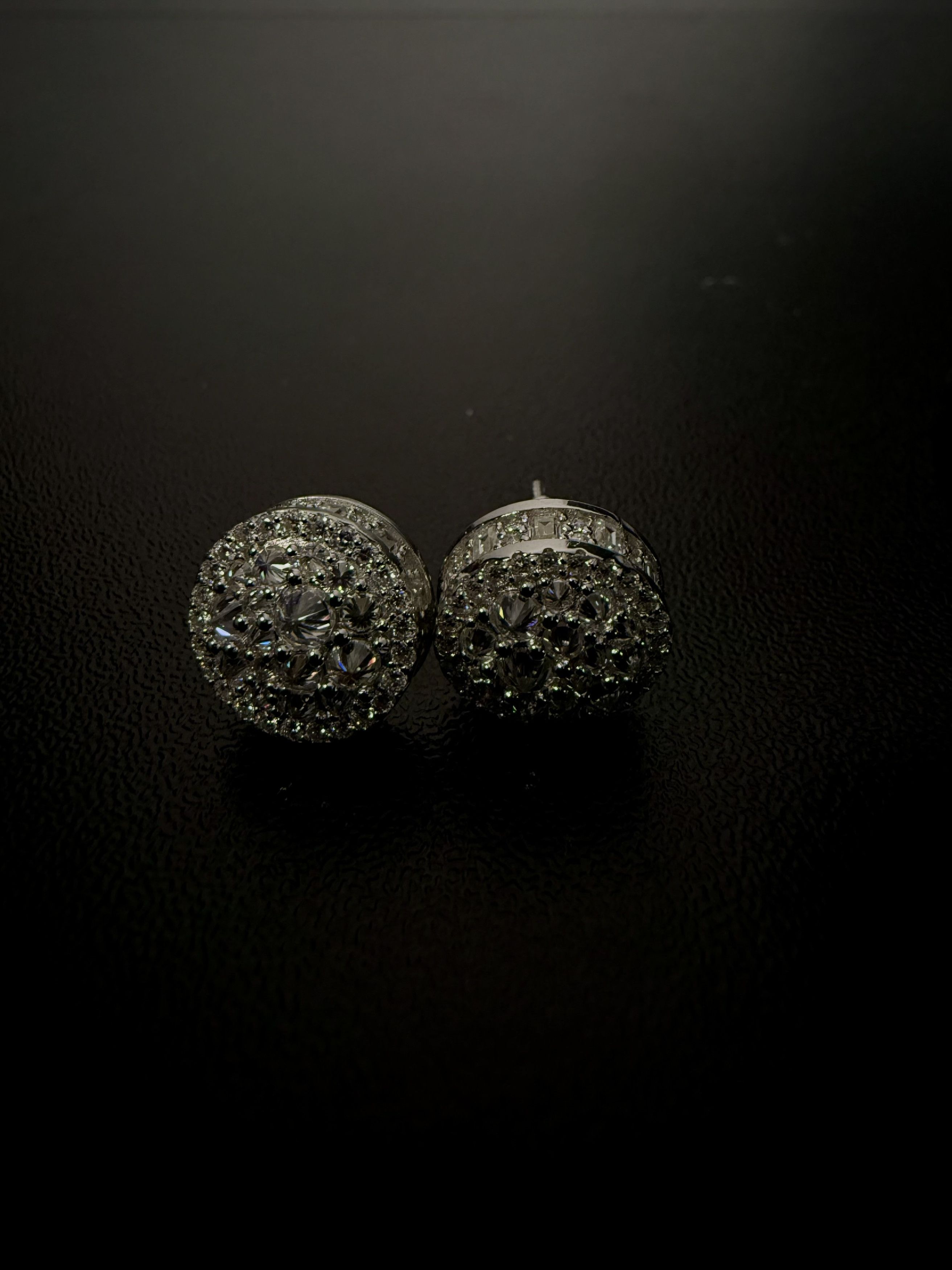 Other Glacier Halo stud moissanite mens 925silver earrings Size ONE SIZE - 4 Thumbnail