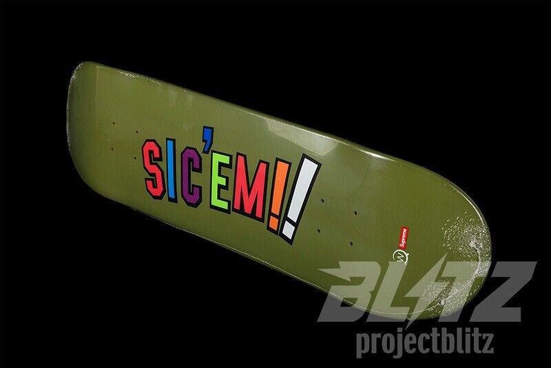 Supreme SUPREME WTAPS SIC 'EM! SKATEBOARD DECK OLIVE 8.25” x 32” Size ONE SIZE - 2 Thumbnail