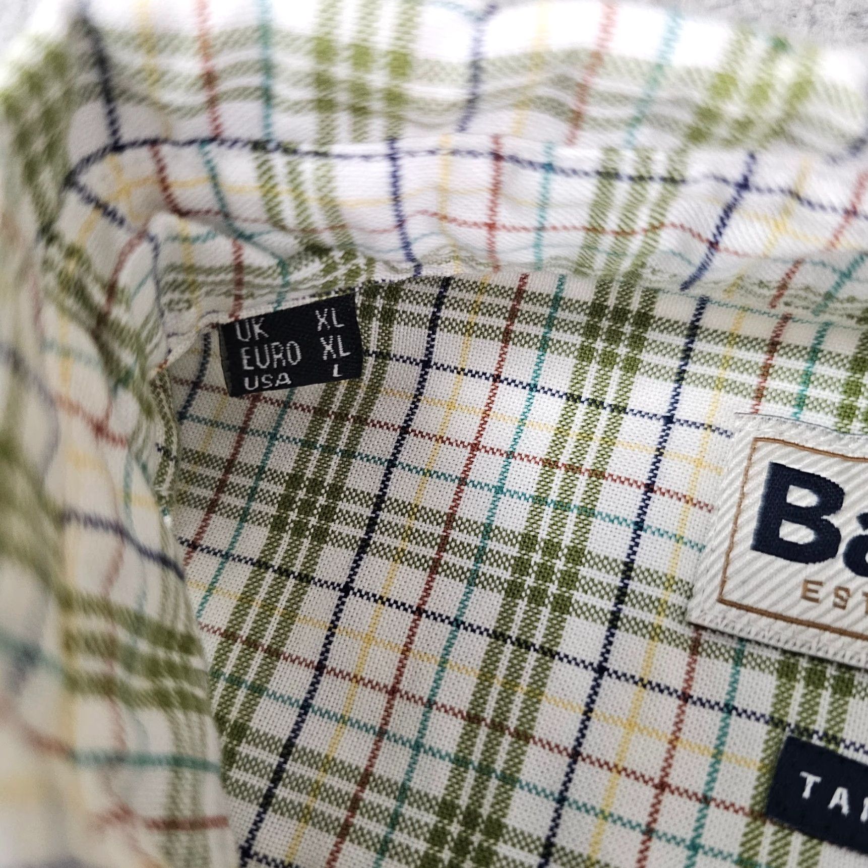 Barbour Barbour Shirt Mens Large Green Check Button-Down Long Sleeve Casual Shirt Size US L / EU 52-54 / 3 - 5 Thumbnail