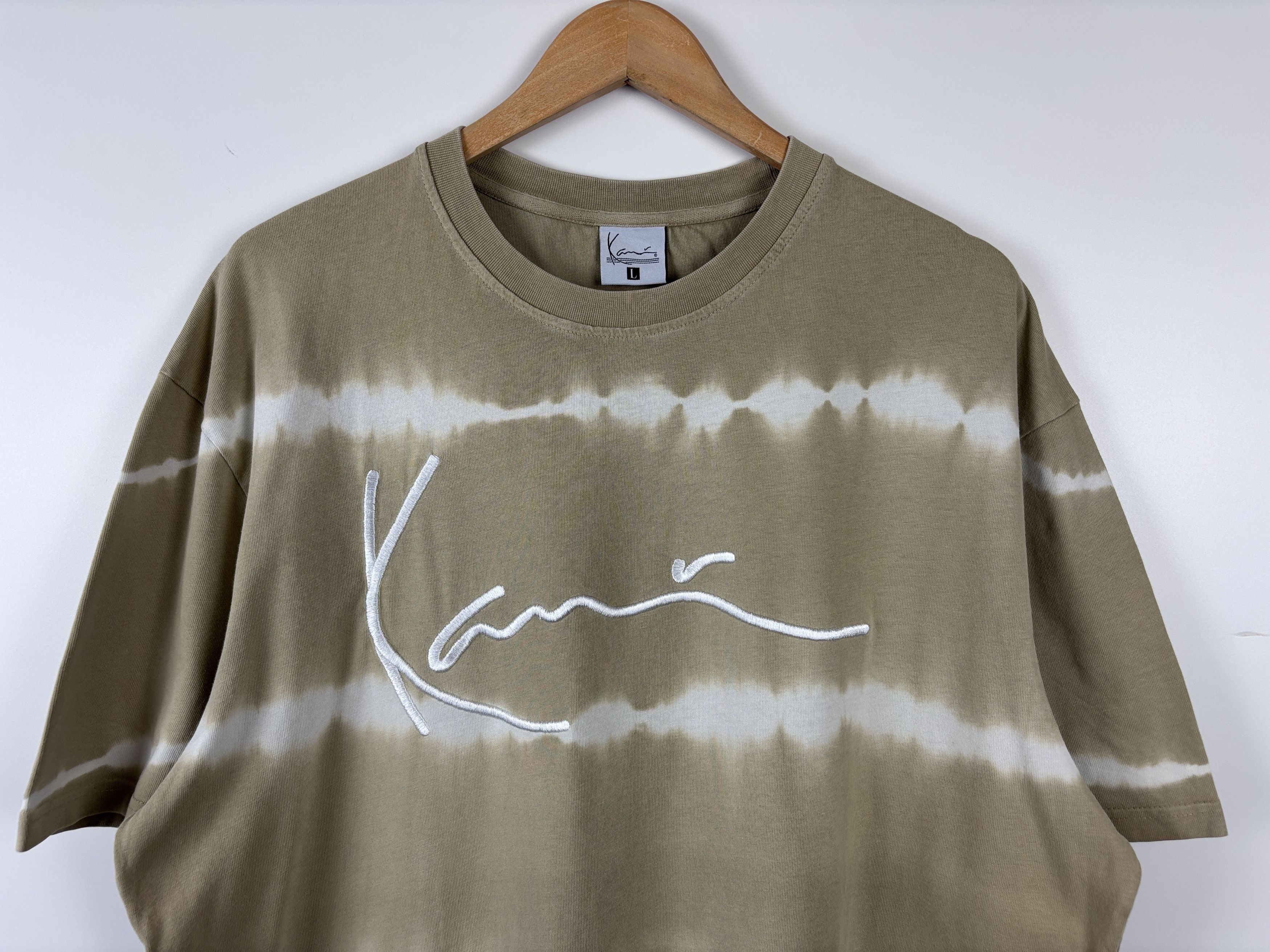 Karl Kani Mens Karl Kani Signature Tie Dye Beige T-Shirt Size L Size US L / EU 52-54 / 3 - 2 Thumbnail