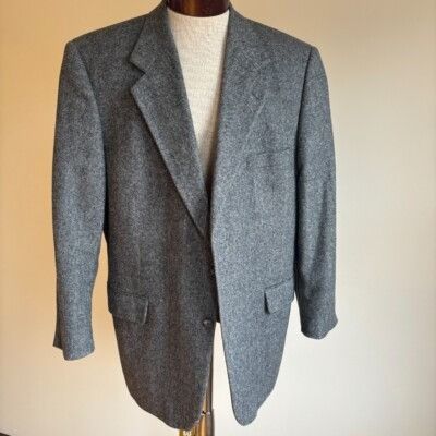 Bert Pulitzer Bert Pulitzer Herringbone Wool Blazer Mens Sz 46R VTG Tweed Size 46R - 6 Thumbnail
