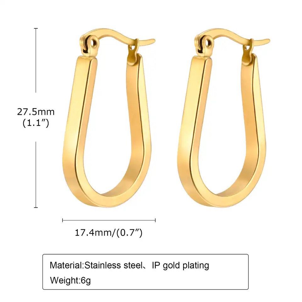 Other Chic Geometric Hoop Earrings Size ONE SIZE - 2 Thumbnail
