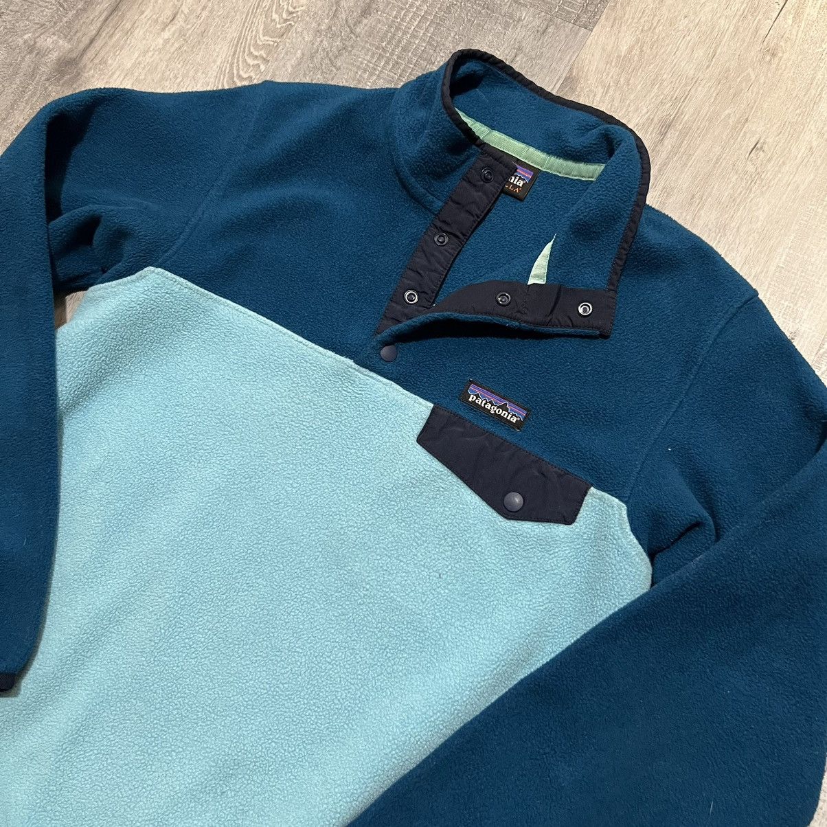 Patagonia Patagonia Synchilla Snap-T Fleece Teal Blue Pullover Size S / US 4 / IT 40 - 3 Thumbnail