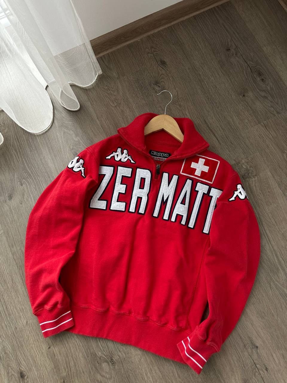 Japanese Brand × Kappa × Vintage Vintage Zermatt Red Swiss Kappa Zip Hoodie Size US S / EU 44-46 / 1 - 15 Thumbnail