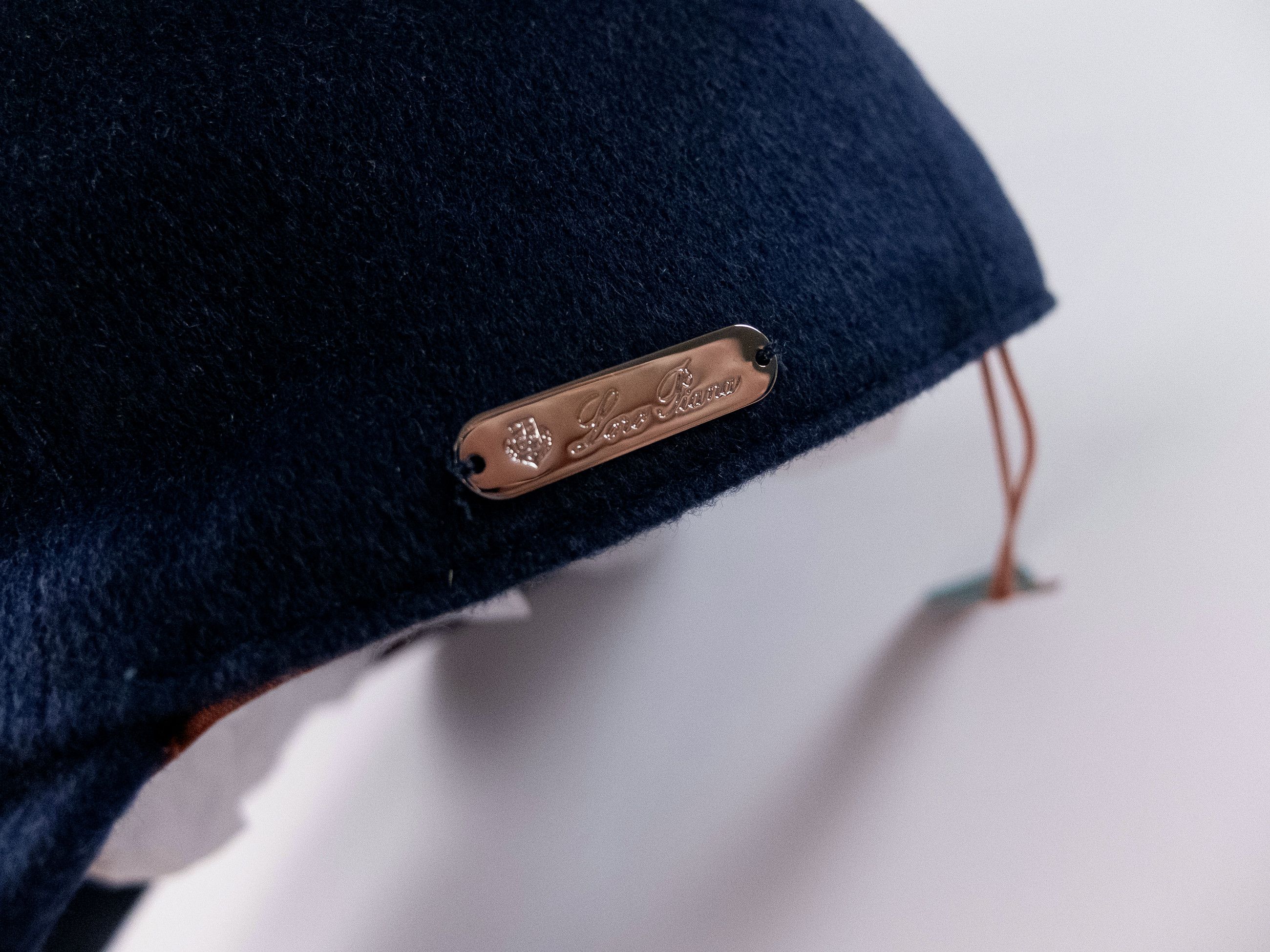 Loro Piana LORO PIANA TY navy blue baby cashmere baseball cap Large Size ONE SIZE - 3 Thumbnail