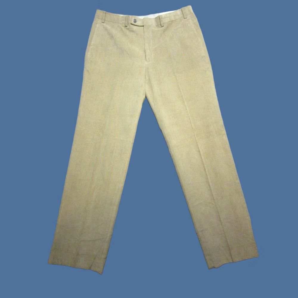 Ralph Lauren Lauren Ralph Lauren Men Dress Pants 36X32 Tan Corduroy Business Oxford High Rise Size US 36 / EU 52 - 1 Thumbnail