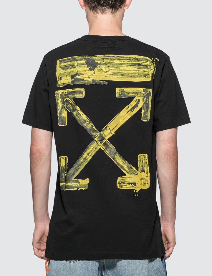 Off-White Black and Yellow Acrylic Arrows Logo T-Shirt Size M / US 6-8 / IT 42-44 - 2 Thumbnail