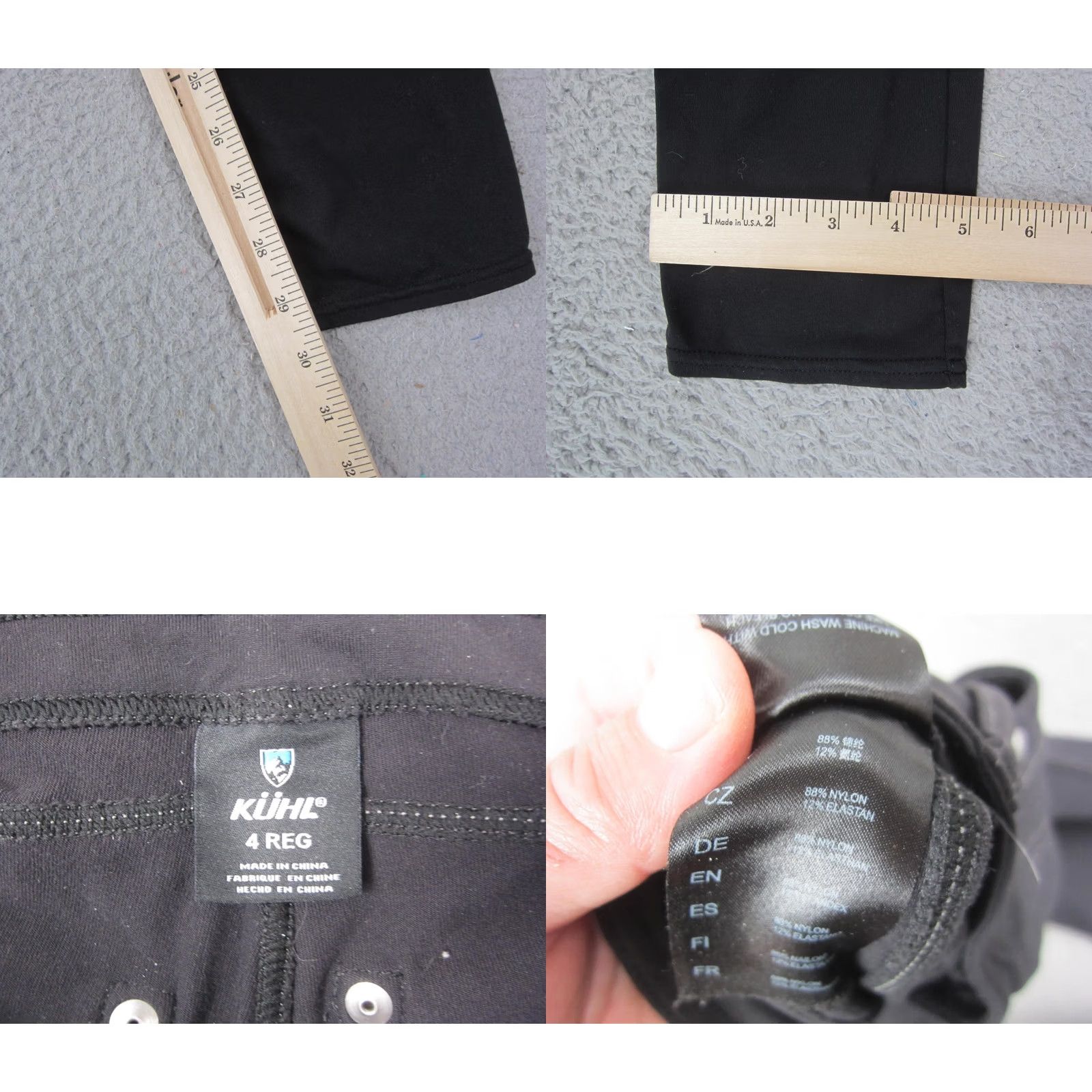 Vintage KUHL Pants Womens 4 Reg Black Mova Skinny Stretch Hiking Outdoors Pull On Casual Size 27" / US 4 / IT 40 - 8 Thumbnail