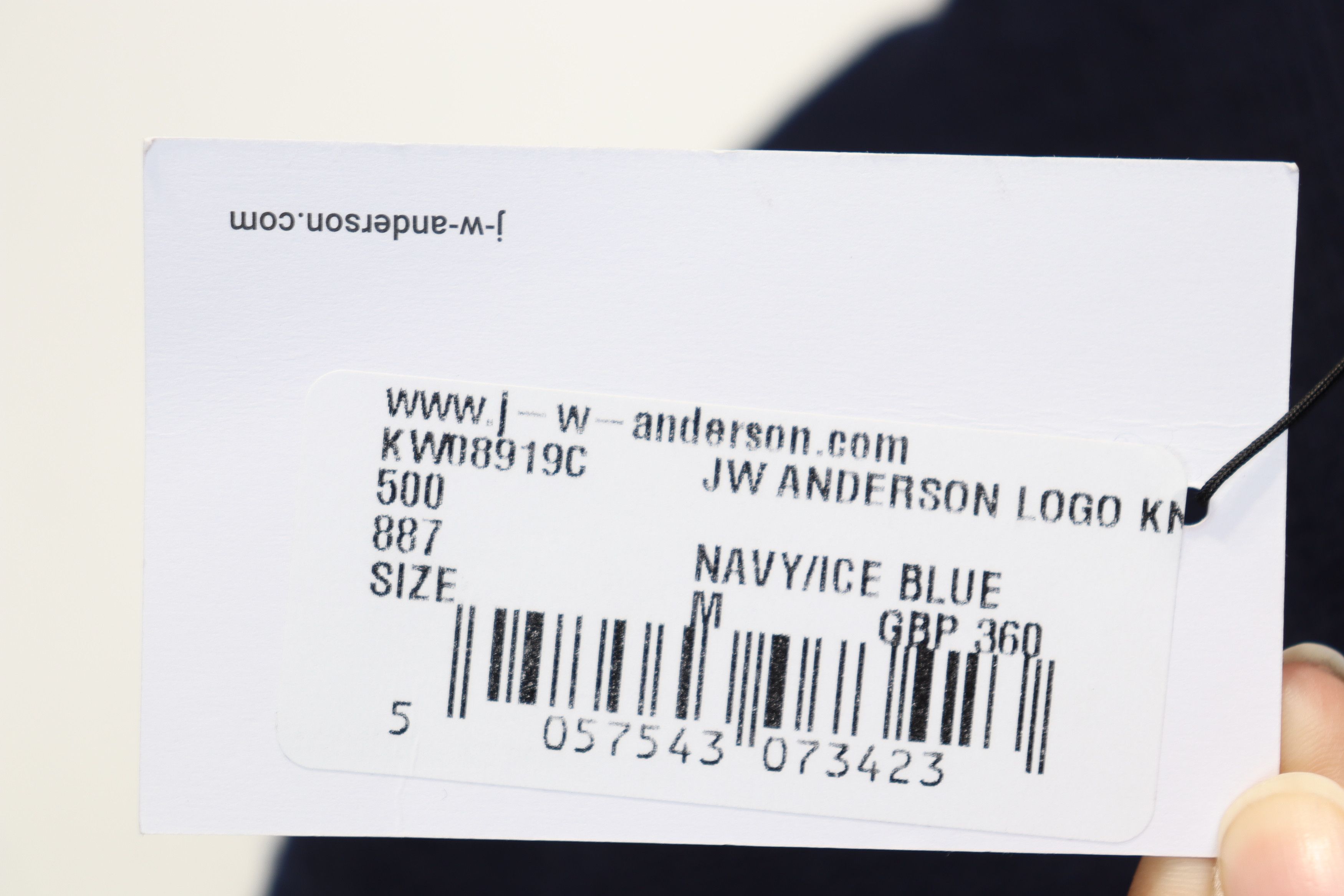 JW Anderson o1rshd1 Logo Knitwear in Navy/Ice Blue Size US M / EU 48-50 / 2 - 13 Thumbnail