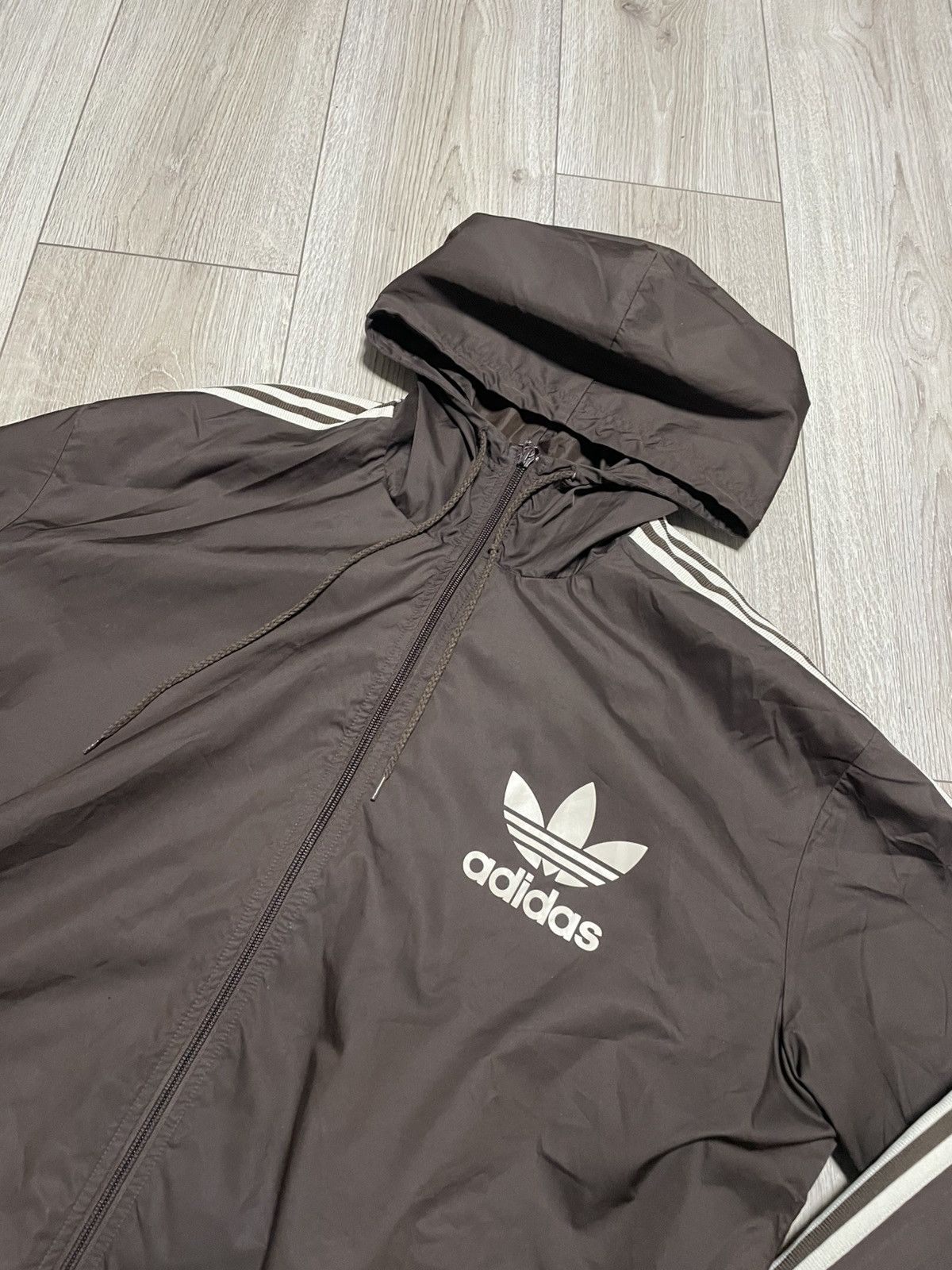 Adidas × Vintage Vintage 2006 Adidas Nylon Windbreaker Brown Jacket Y2K Size US XL / EU 56 / 4 - 6 Thumbnail
