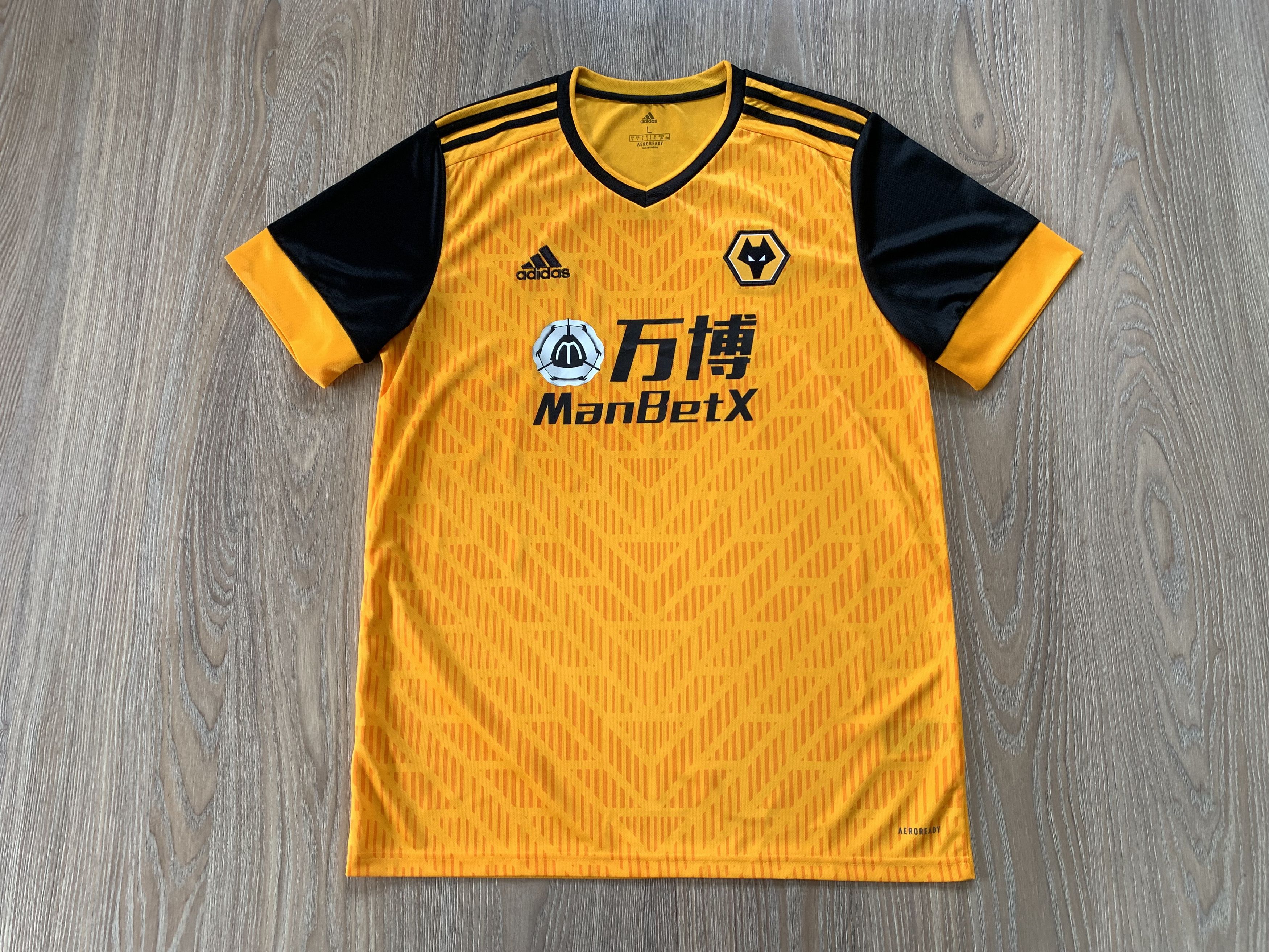 Adidas × Vintage Adidas Wolves Home Shirt Jersey 2020 Size US L / EU 52-54 / 3 - 3 Thumbnail