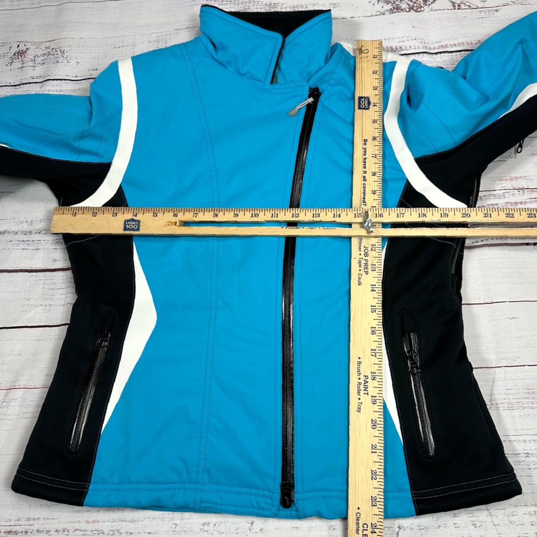 Vintage Metropolis Polaris Womens Jacket Size 8 Light Blue Front Zip Mock Neck Insulated Size M / US 6-8 / IT 42-44 - 2 Thumbnail