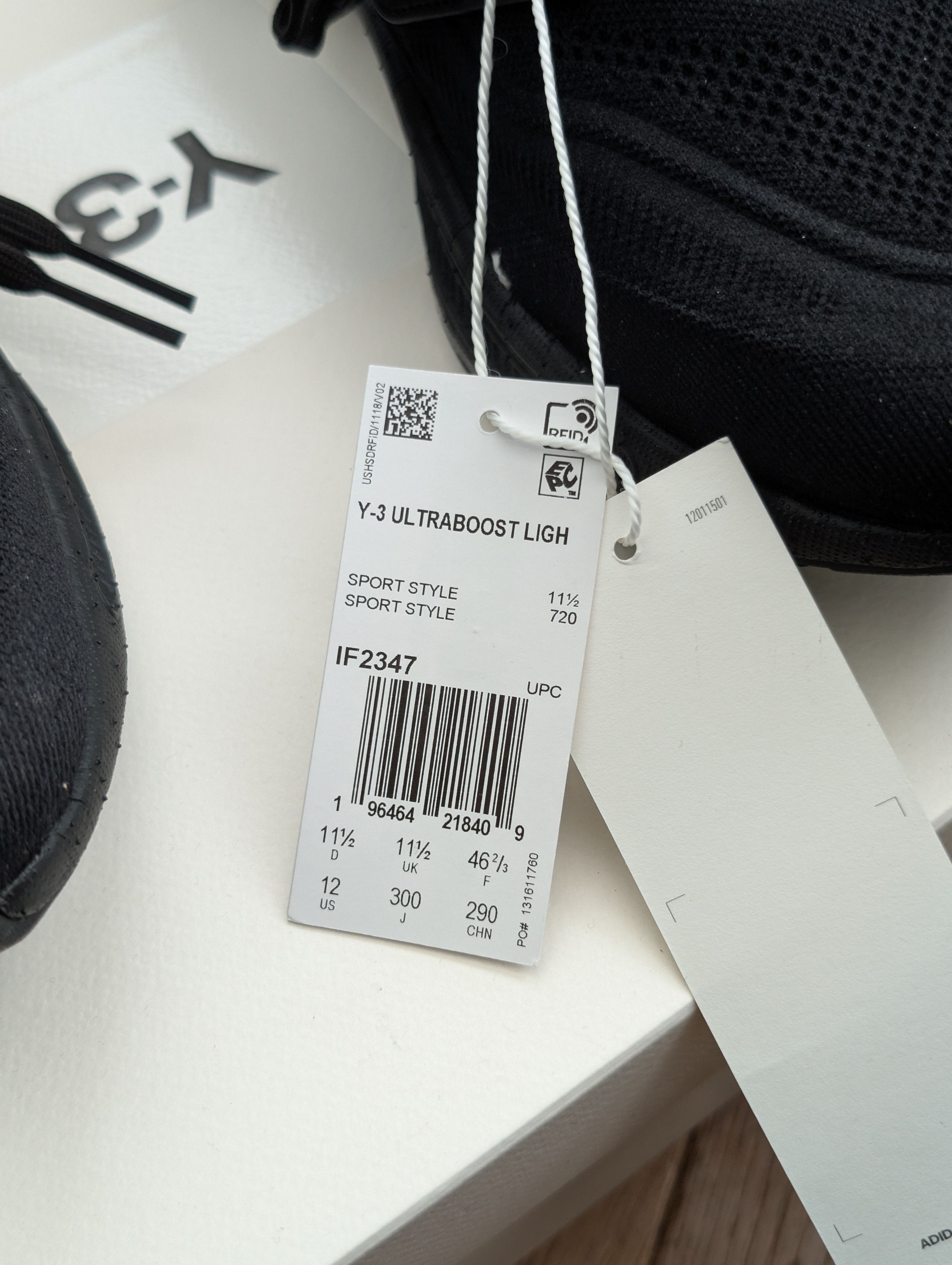 Adidas × Y-3 Y-3 ULTRABOOST Light - IF2347 - US 12 - EU 46 2/3 Size US 12 / EU 45 - 9 Thumbnail