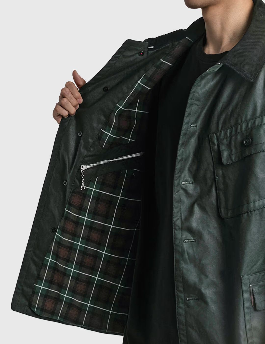 Maison Margiela o1w1db10525 Waxed Cotton Worker Jacket in Dark Green Size US XL / EU 56 / 4 - 6 Thumbnail