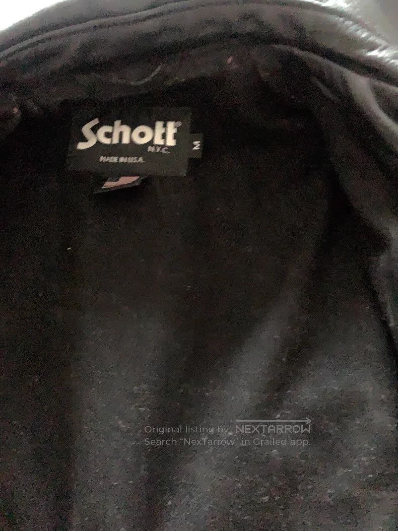 Schott Schott Classic navy slim-fitting double-breasted cowhide r Size US M / EU 48-50 / 2 - 4 Thumbnail