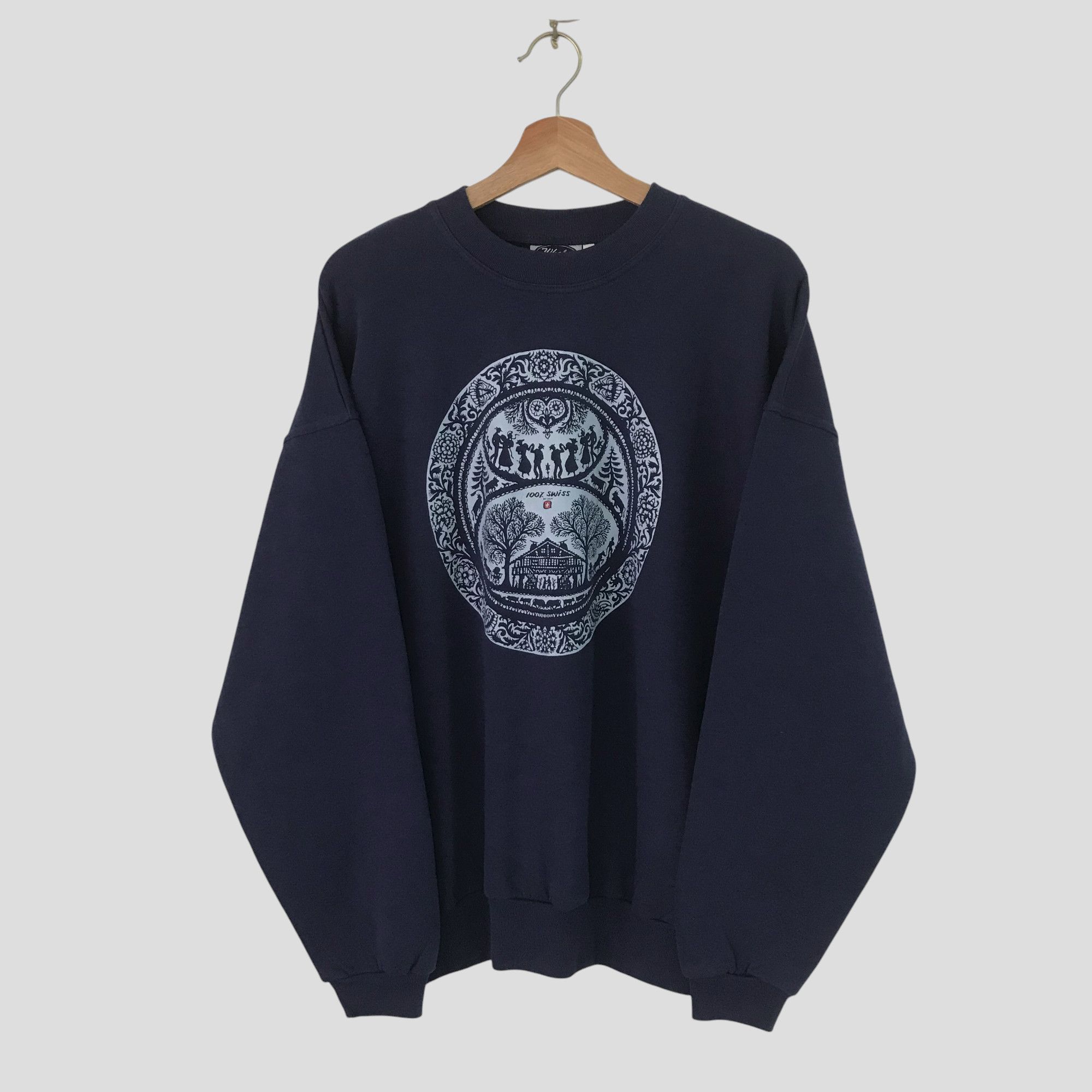 Vintage vintage blue sweatshirt - 628 Size US XL / EU 56 / 4 - 1 Thumbnail