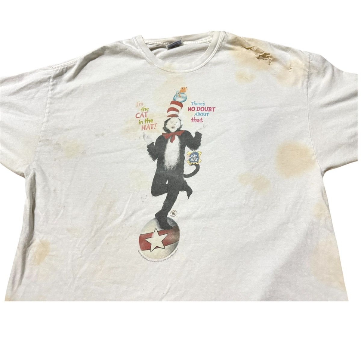 Vintage Vintage 2000s The Cat in the Hat 2003 Film T Shirt Size US XL / EU 56 / 4 - 3 Thumbnail