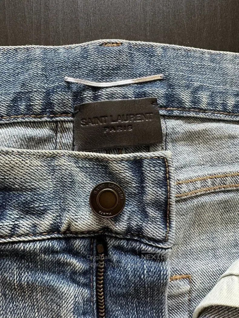 Saint Laurent Paris Saint Laurent Washed Ripped Denim Jeans. Size US 29 - 5 Thumbnail