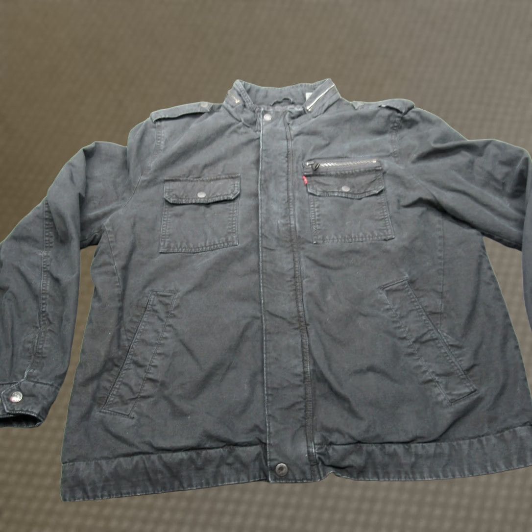 Vintage VINTAGE Levis Jacket Mens XL Black Quilted Canvas Insulated Pockets Utility Work Casual Size US XL / EU 56 / 4 - 1 Thumbnail