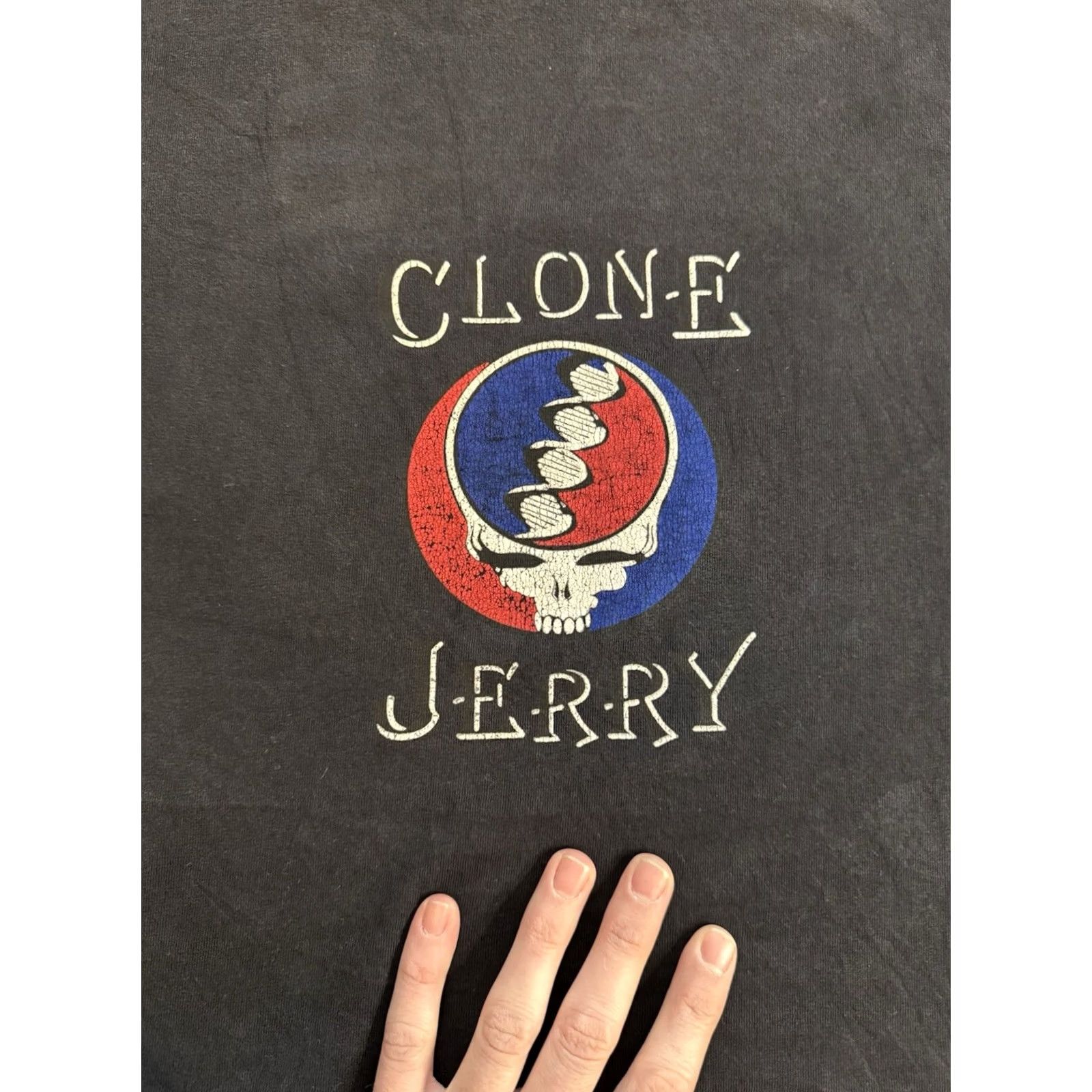 Vintage VINTAGE Grateful Dead Steal Your Face Clone Jerry DNA T Shirt 3XL Black Cotton Men 90s Band Rock RatDog Alstyle Apparel & Activewear Size US XXL / EU 58 / 5 - 2 Thumbnail
