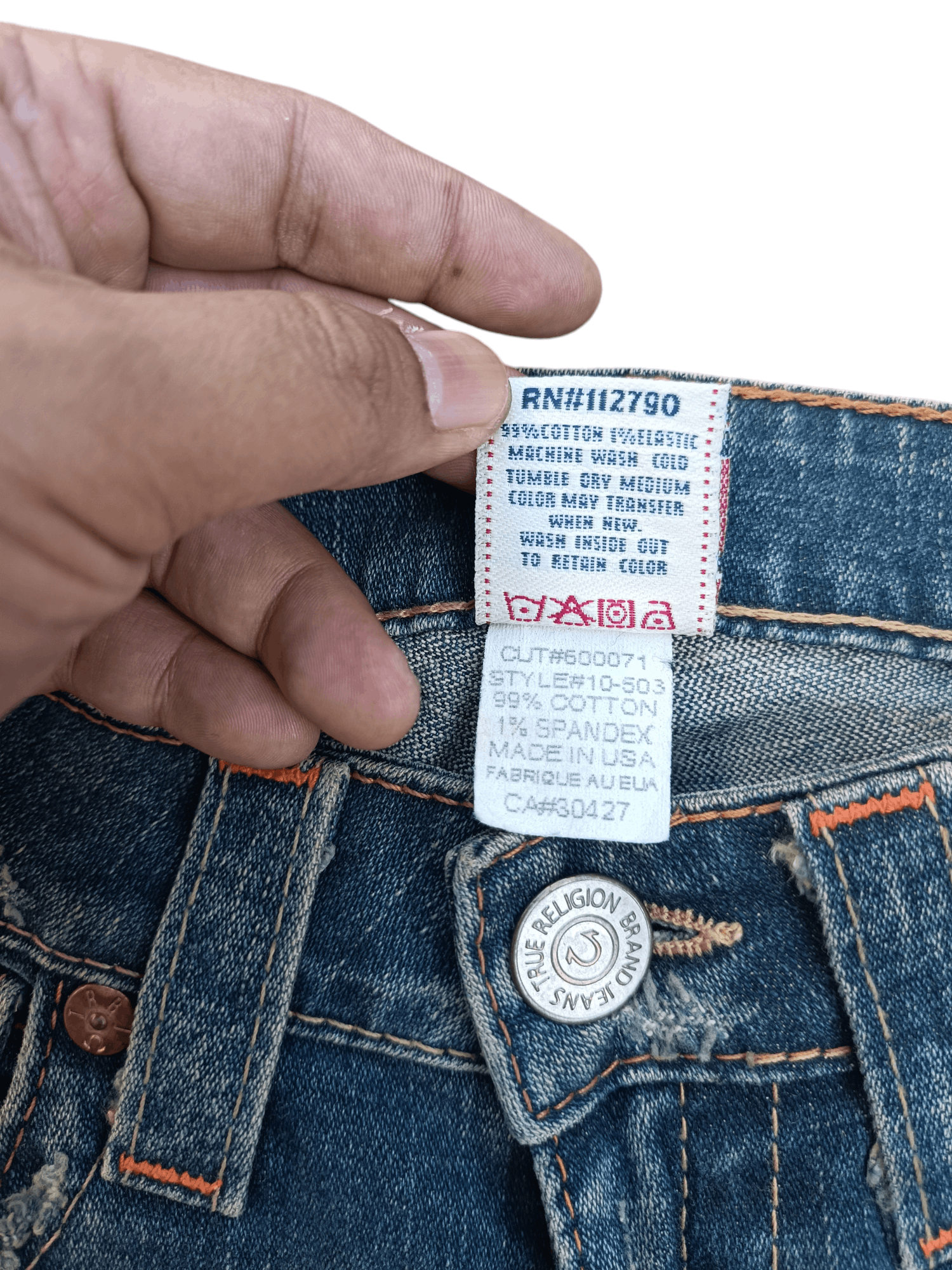 American Apparel × True Religion VINTAGE FLARED 💥 TRUE RELIGION DISTRESSED JOEY DENIM TR12 Size 27" / US 4 / IT 40 - 19 Thumbnail
