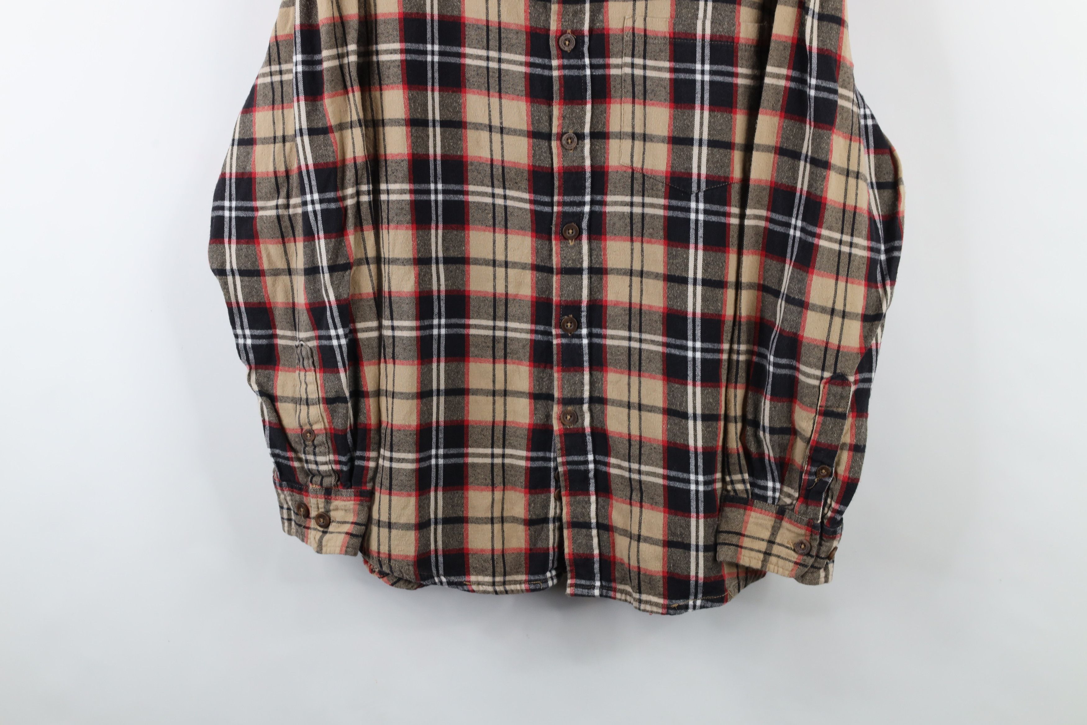Vintage Vintage 90s Streetwear Collared Flannel Button Shirt Plaid Size US L / EU 52-54 / 3 - 3 Thumbnail