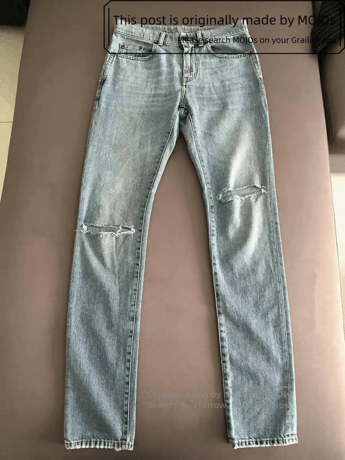 Saint Laurent Paris Sz 28 Saint Laurent Paris 18SS Double Cut Wash Denim mojos2 Size US 28 / EU 44 - 1 Thumbnail