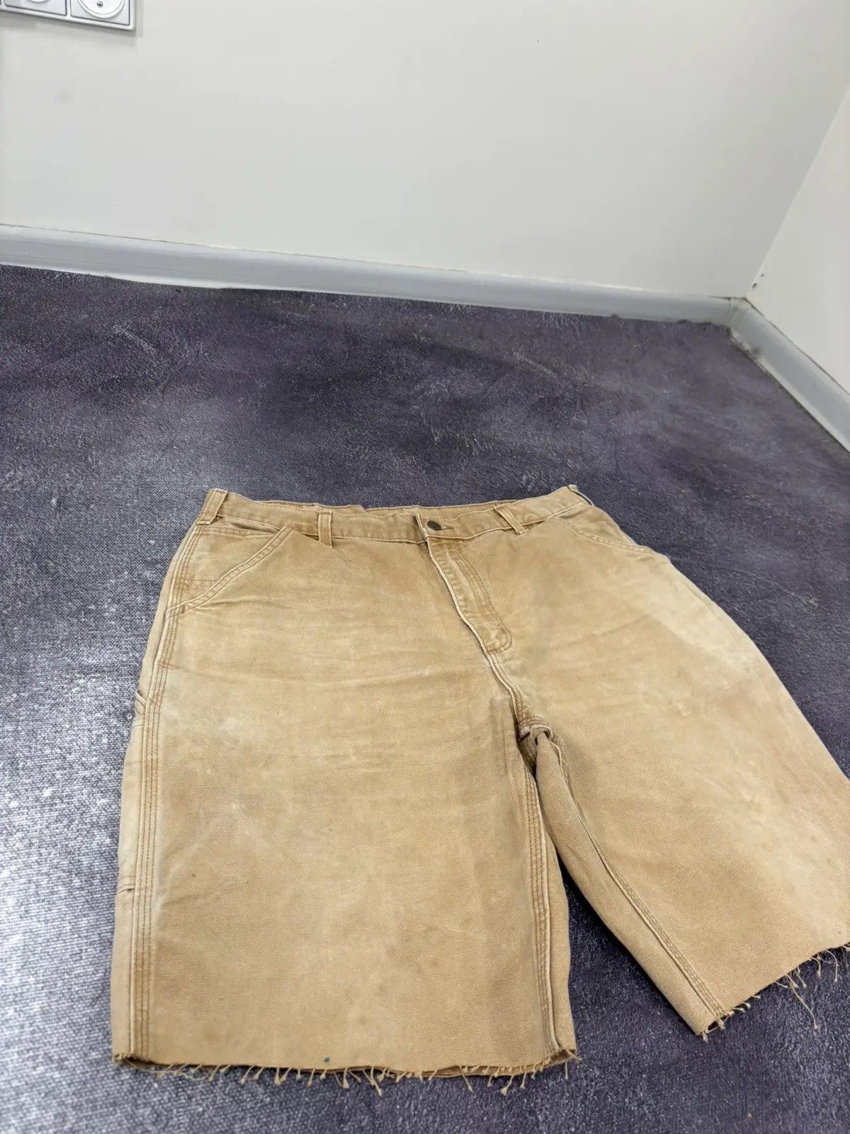 Carhartt × Vintage Vintage Carhartt Faded Hype Denim Baggy Shorts Jorts Size US 38 / EU 54 - 7 Thumbnail