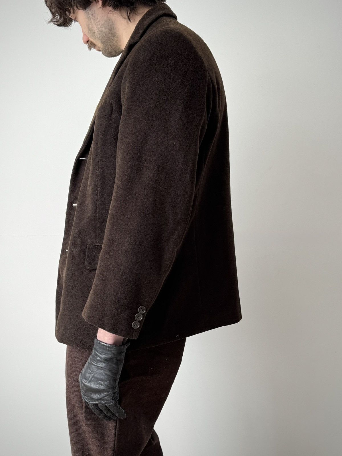 Vintage Vintage 1930s German Work Wool Brown Jacket Size US M / EU 48-50 / 2 - 3 Thumbnail