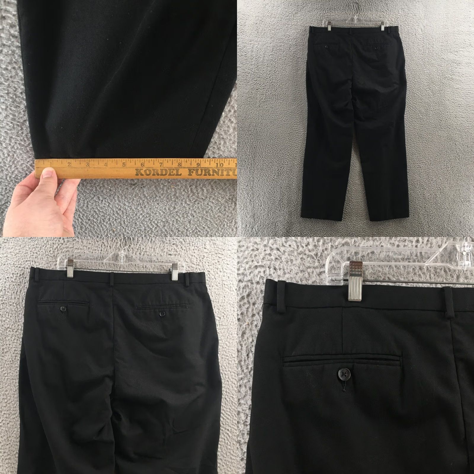Calvin Klein Calvin Klein Dress Pants Mens 38x30 Black Mid Rise Casual Shirt Flat Front Straight Leg 39 Waist Regular Fit Size US 38 / EU 54 - 9 Thumbnail